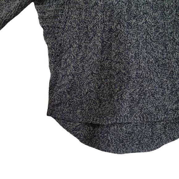 Express Gray Speckled Knit Sweater Sz S 3/4 Sleeve V-Neck Cozy Capsule Classic - Picture 6 of 10